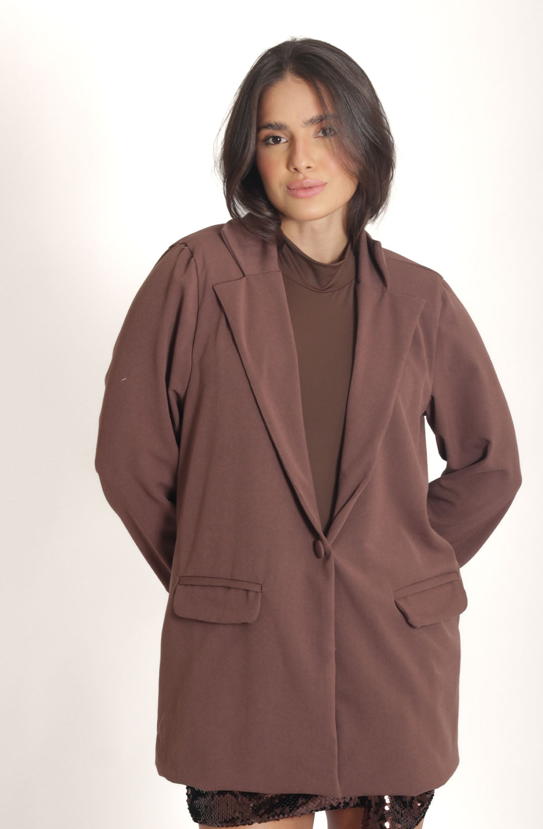 Blazer cami - Marrom Escuro