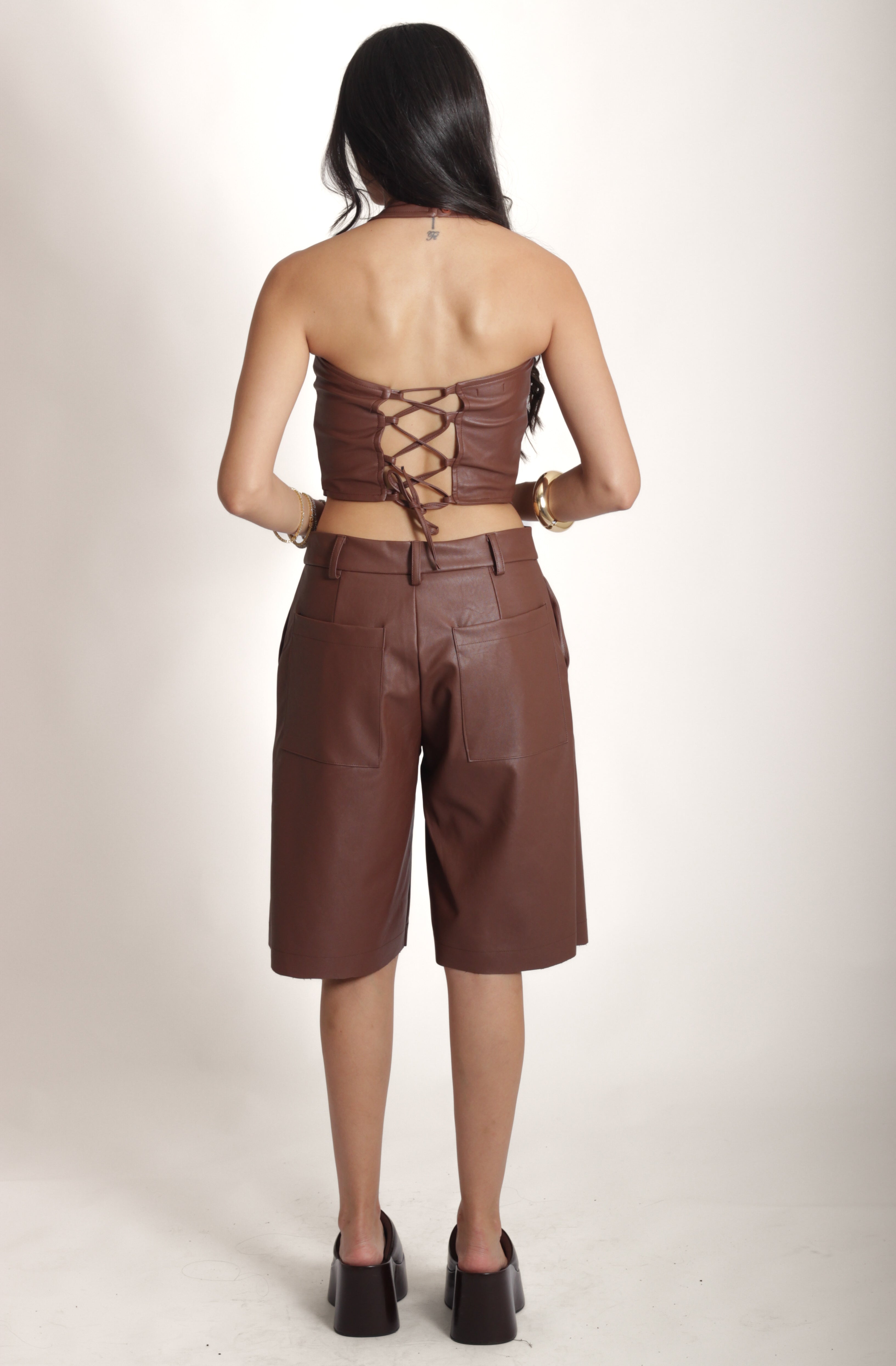 Corselete Couro Eco