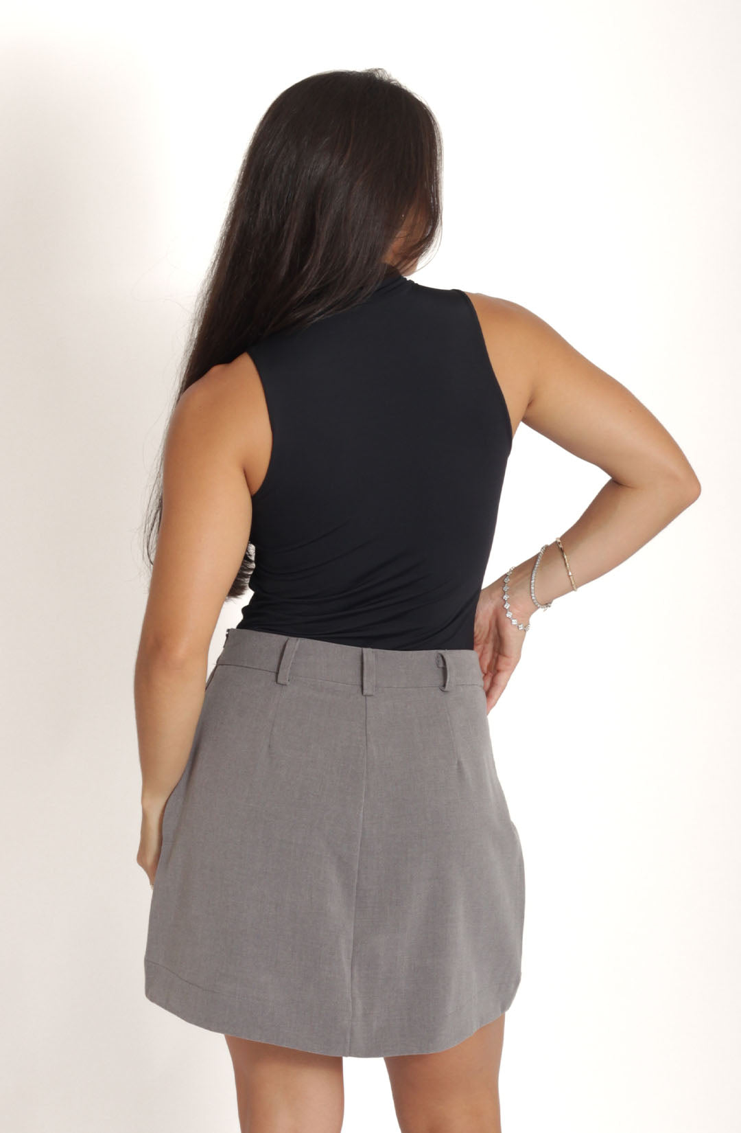 Short Saia Elô - Cinza