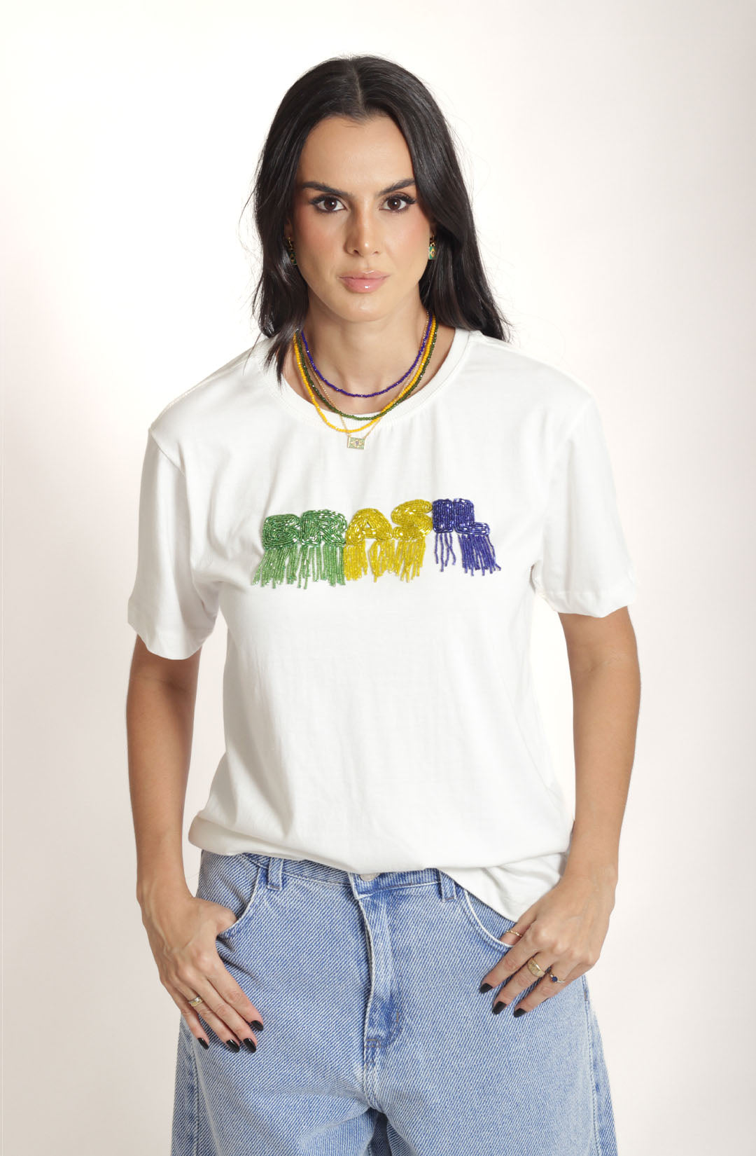 T-shirt Brasil - Off White