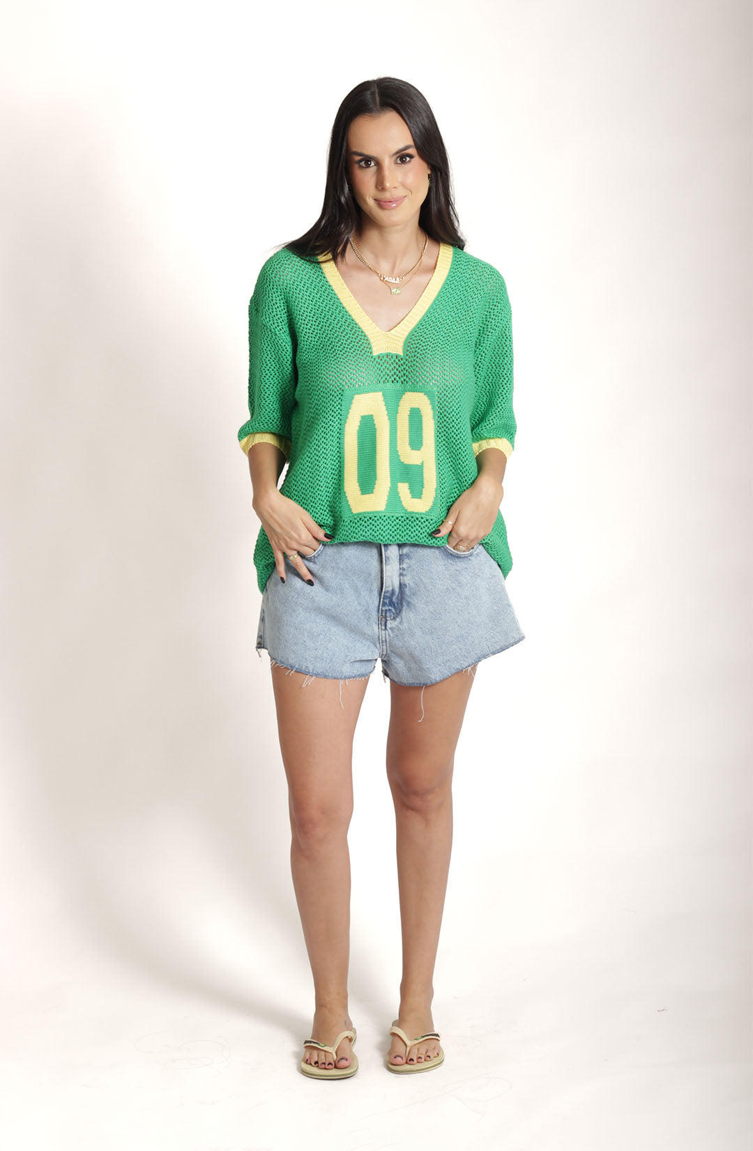 Blusa Tricot Brasil 09 - Verde Bandeira