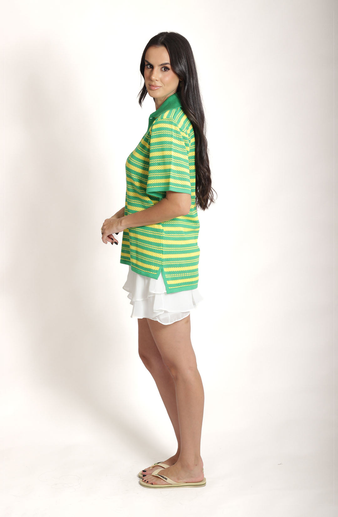 Blusa Tricot brasil polo - Verde Bandeira