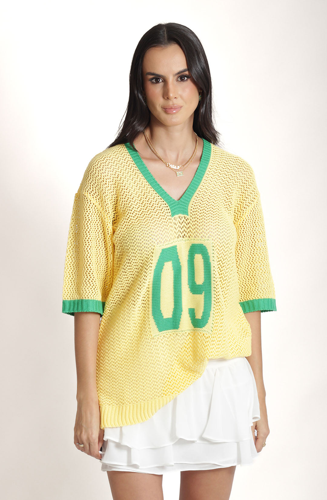 Blusa Tricot Brasil 09 - Amarelo