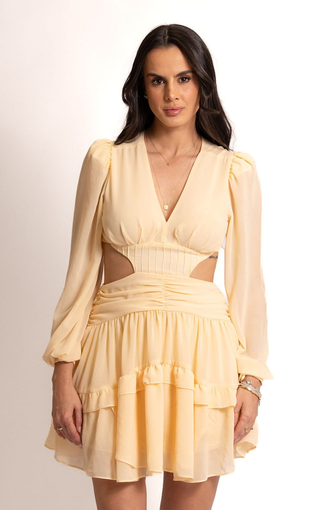 Vestido Lídia - Amarelo Manteiga
