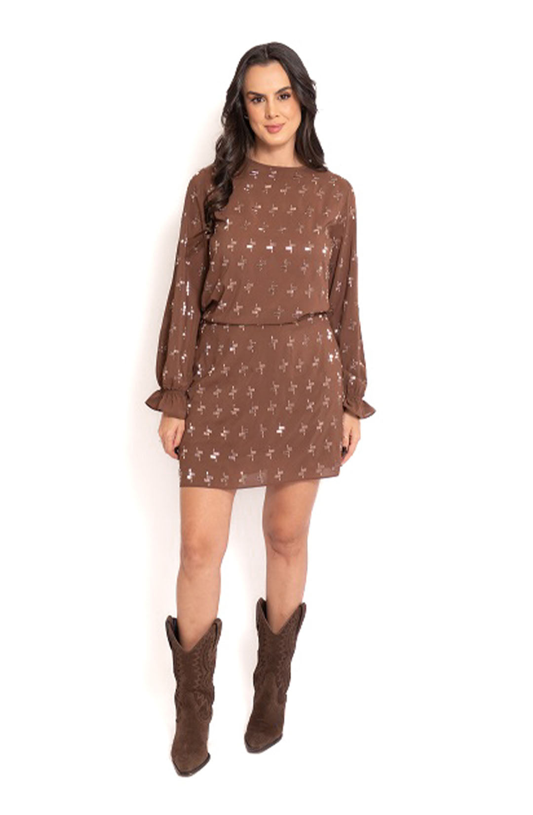 Vestido Melina - Marrom