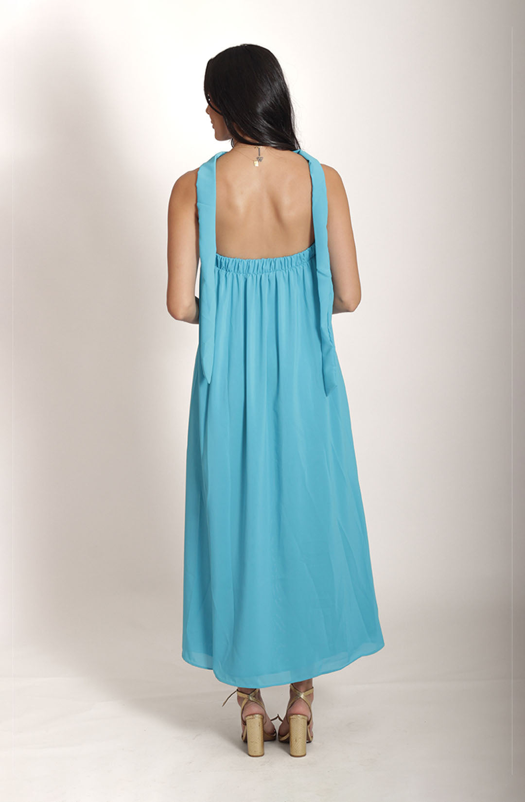 Vestido Sara - Azul Turquesa