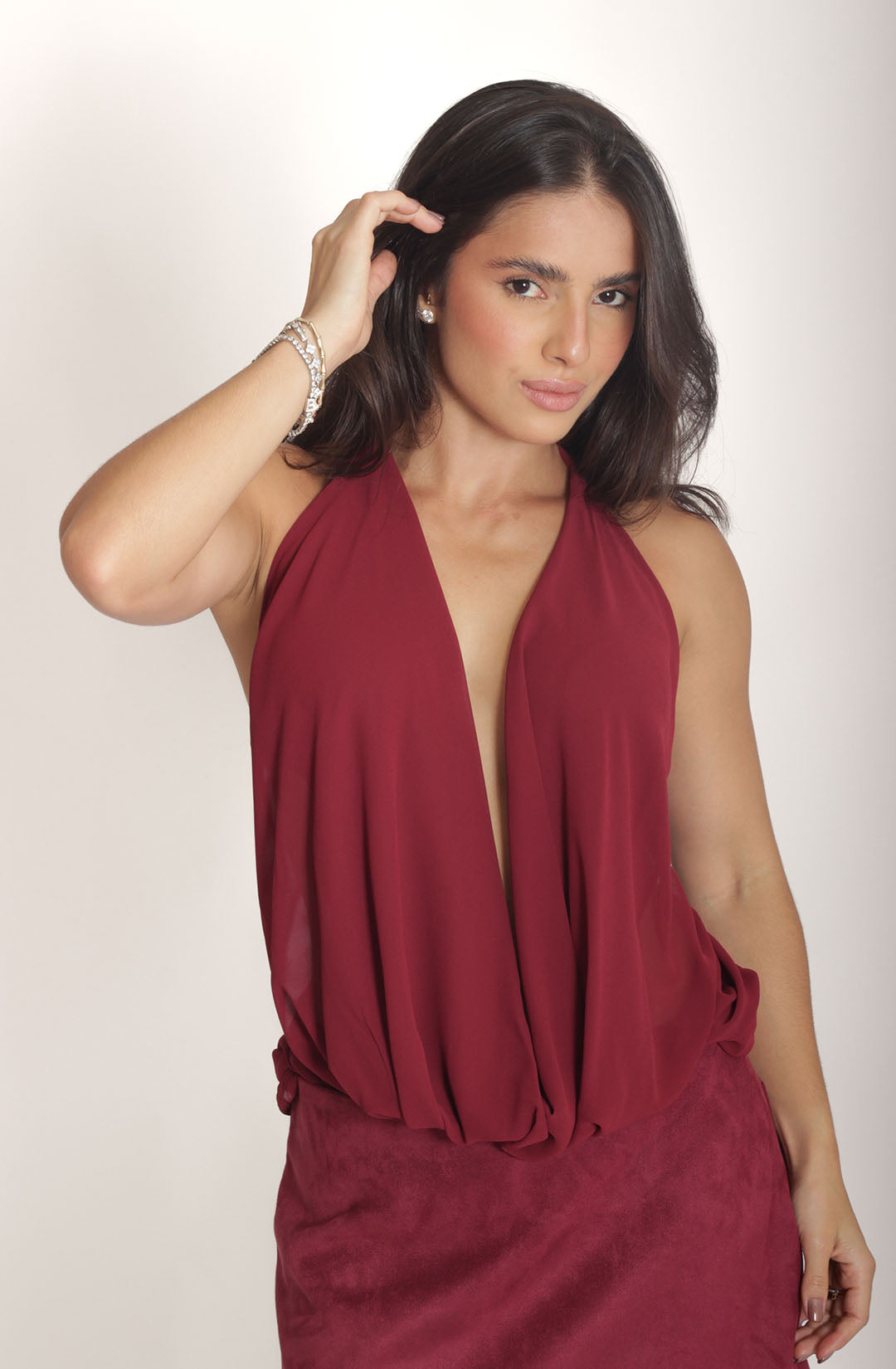 Saia Suede Elô - Marsala