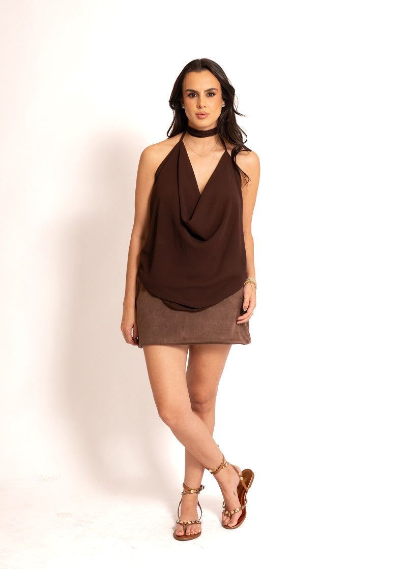 Blusa Elô - Marrom Escuro