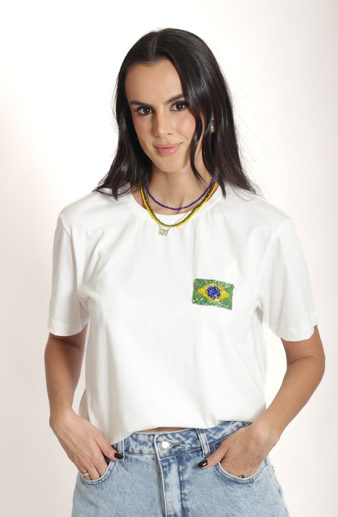 T-shirt Bandeira - Off White