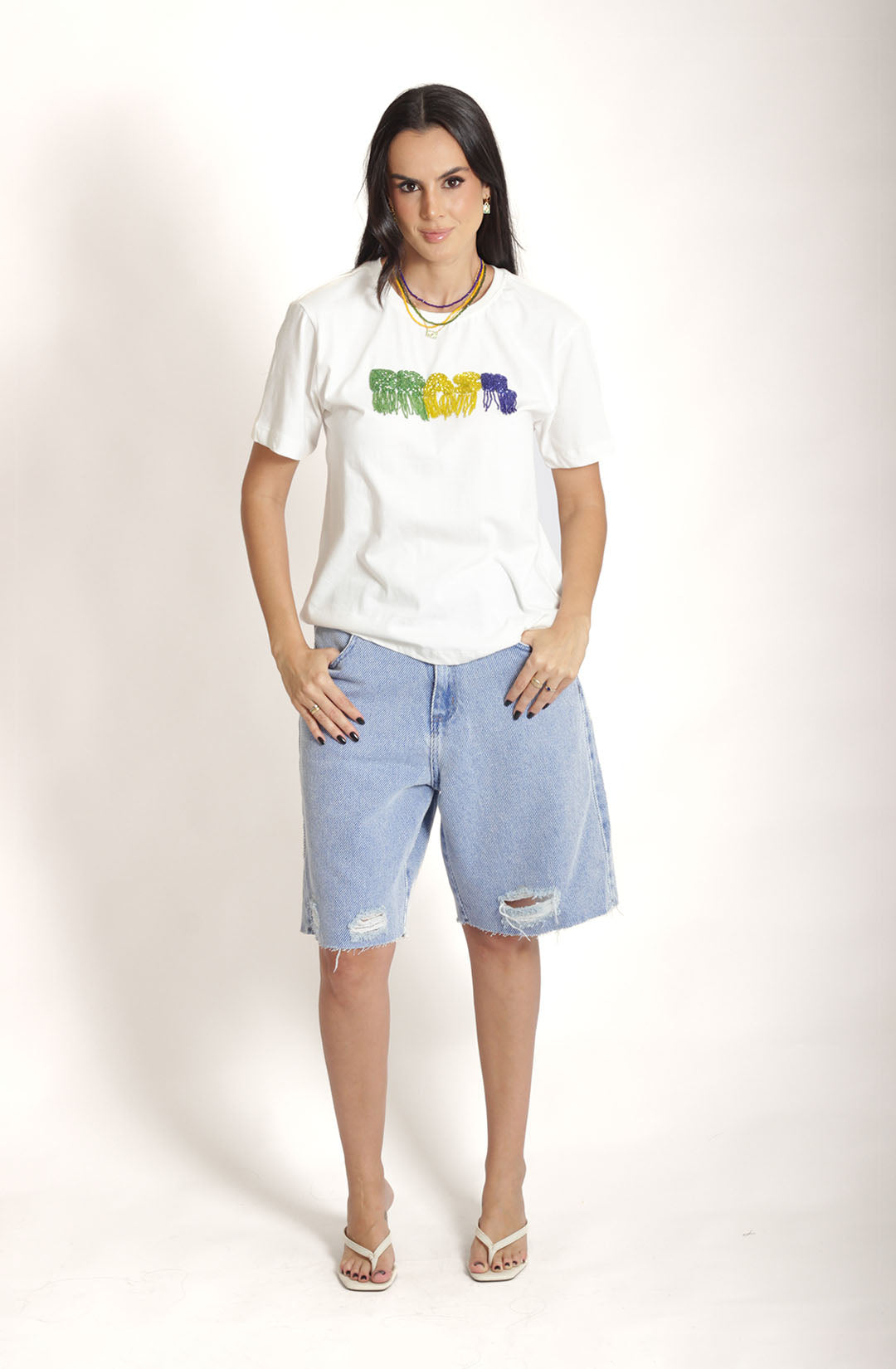 T-shirt Brasil - Off White