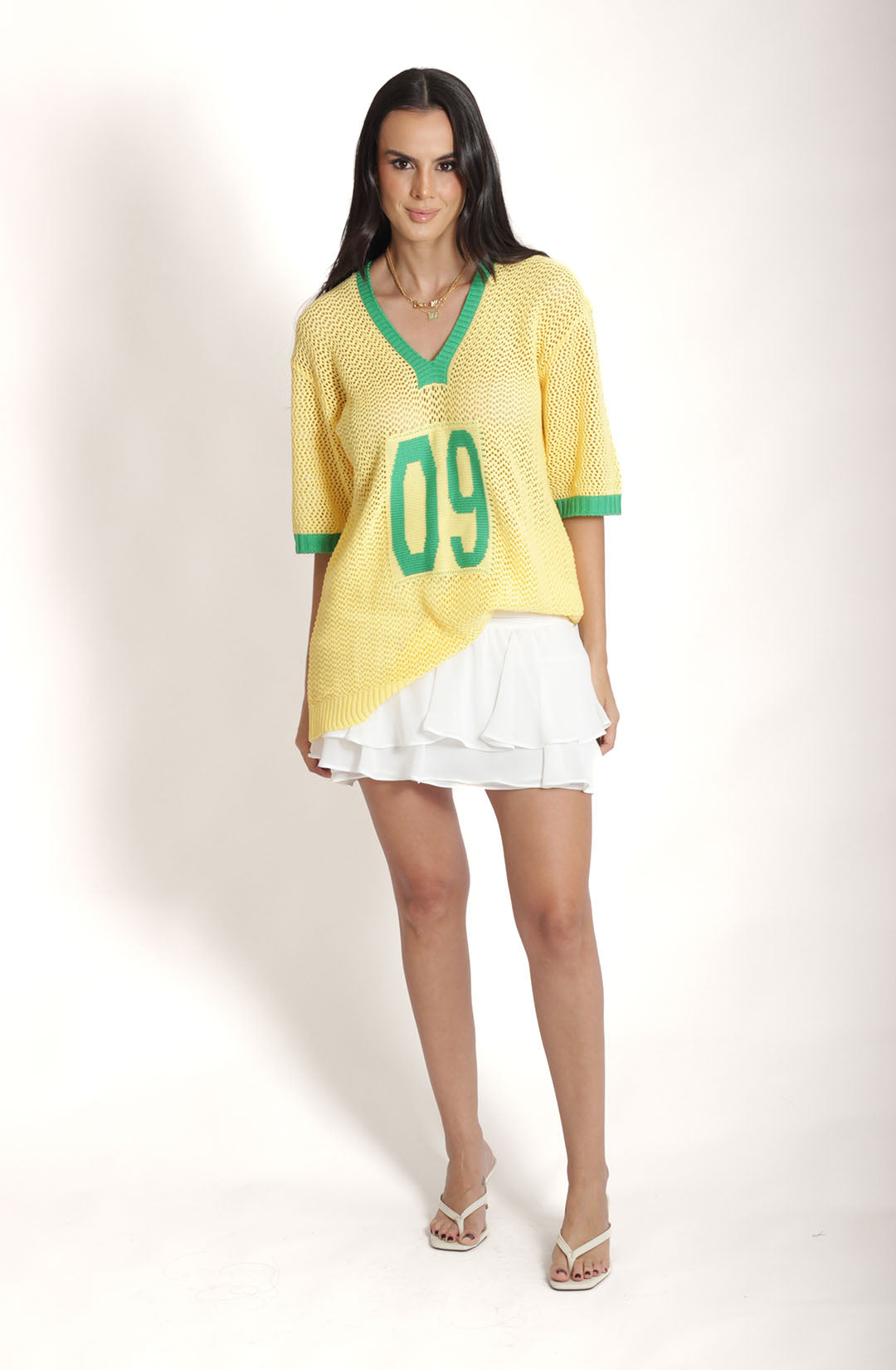 Blusa Tricot Brasil 09 - Amarelo