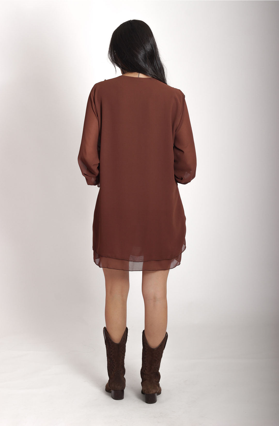 Vestido amelie - Marrom