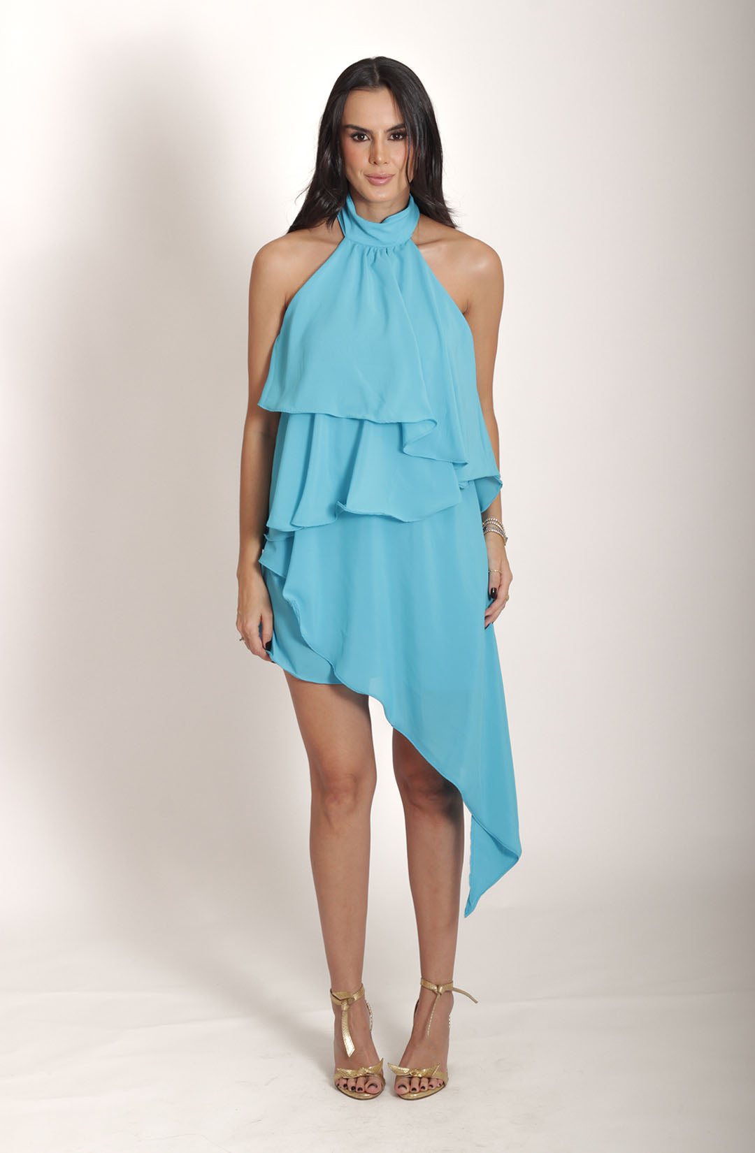 Vestido Thassia - Azul Turquesa