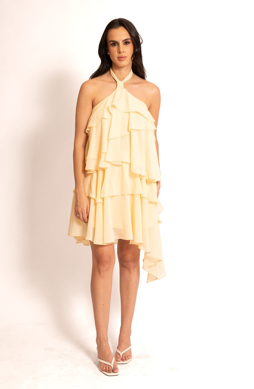 Vestido Thália - Amarelo Manteiga